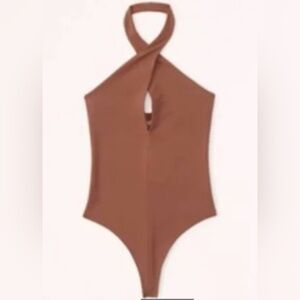 Abercrombie and Fitch Brown Halter Top Bodysuit